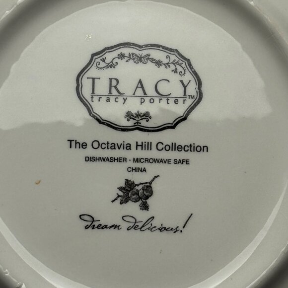 Tracy Porter Octavia Hill Collection Dinner Plate Hand-Painted Floral - Picture 7 of 8